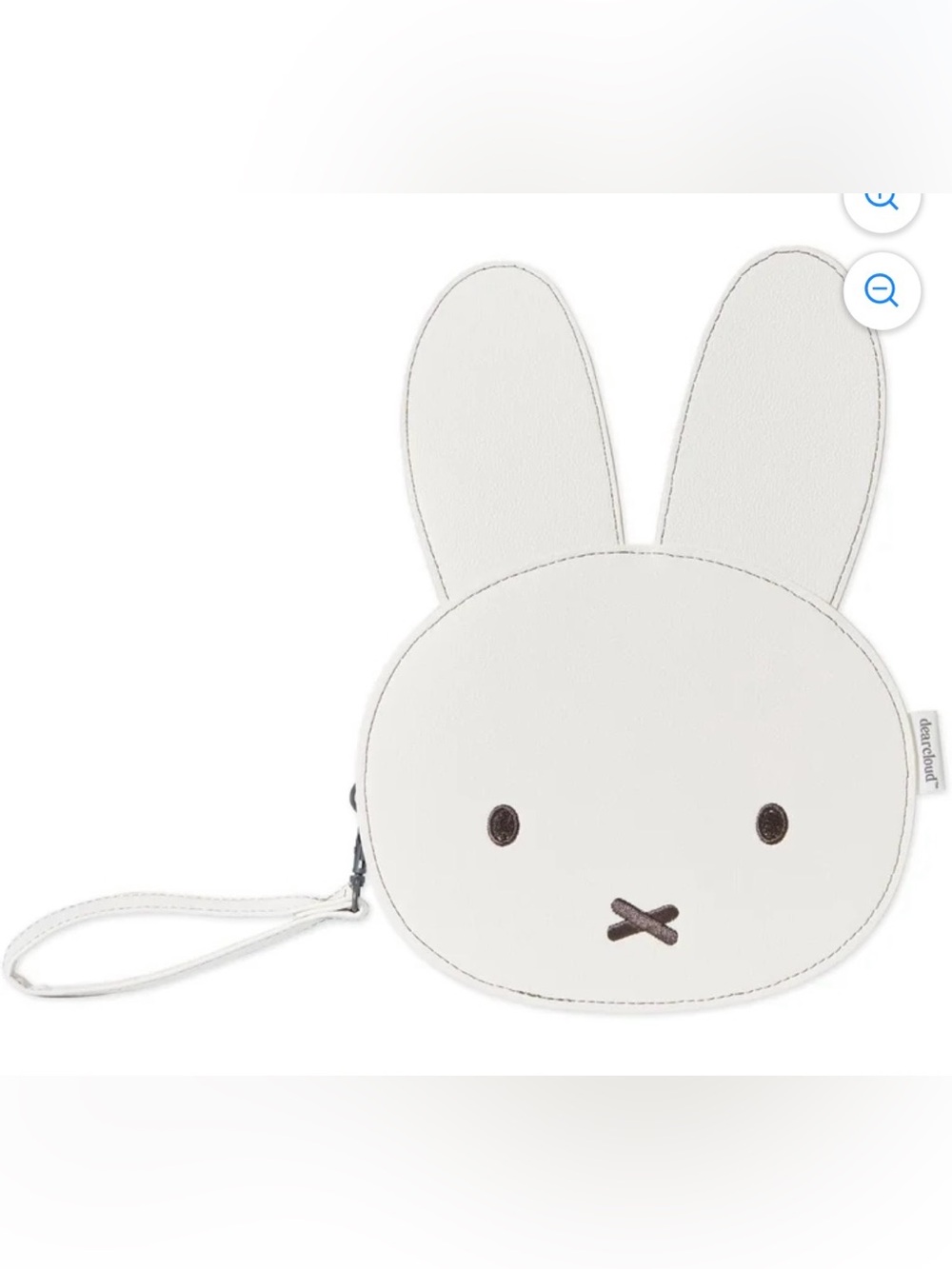 dearcloud x Miffy Faux Leather Cosmetics Bag with Removable Wristlet Strap NWT